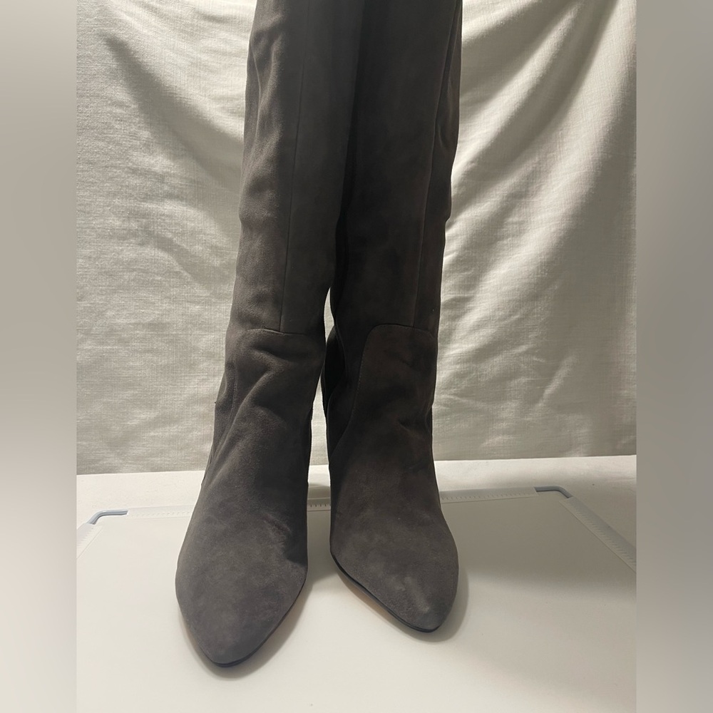 VIA SPIGA Gray Suede Heeled Boots, Size 10, NWOT - Picture 3 of 13